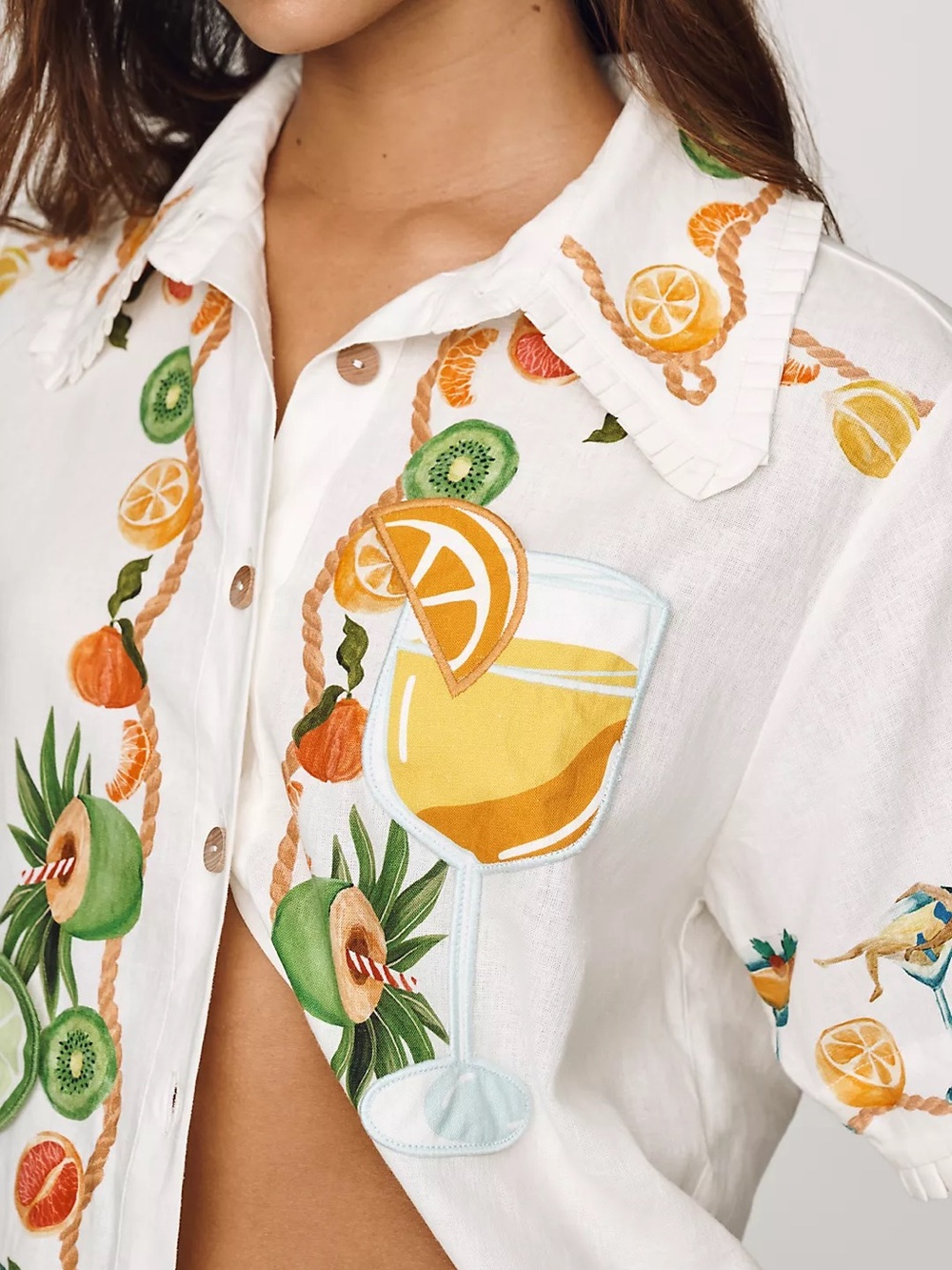 Biricutico shirt Farm Rio x Anthropologie size Large NEW - Picture 16 of 17